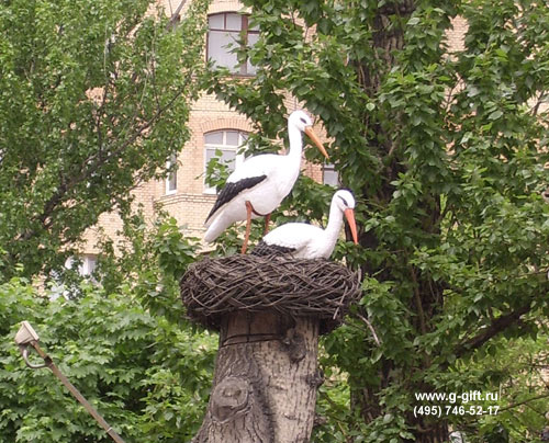 Декоративное гнездо для аиста мастер класс