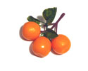 Enlarge - Artificial Tangerine bunch of three, 0201088
